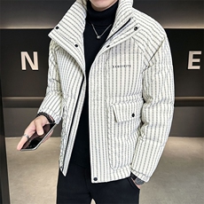 标50白鸭绒连帽加厚品质男装皮羽绒服大货C317-Y830，男装羽绒服，电商C317
