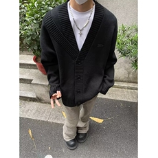 秋冬V领开衫毛衣外套男日系纯色休闲学生百搭痞帅针织衫YB14，男装针织衫/毛衣，星座1116A（原606A-3）