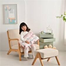 2023新款全棉3D豆豆绒立体枕30x50cm独角兽粉，枕头枕芯其他，格格屋家纺（原汀滢家纺）