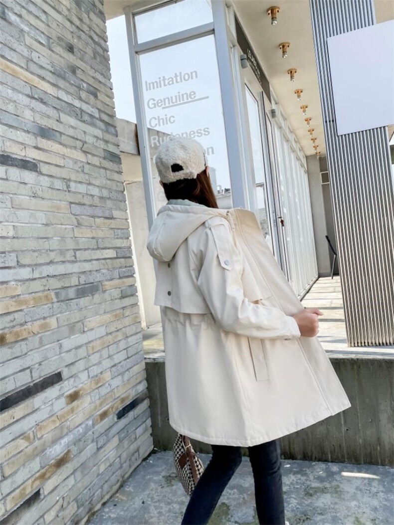 派克加中长款腰身抽绳收腰，其它，百变诱惑