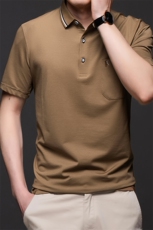 中年休闲男装翻领半袖T恤衫2023夏季新款男士polo衫薄款休闲上衣，男装Polo衫，电商B212（原钱塘6029）