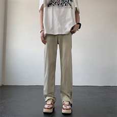 新款青春流行时尚休闲长裤春季2025男港风纯色帅气KK024-P40，男装休闲裤，星座911-3