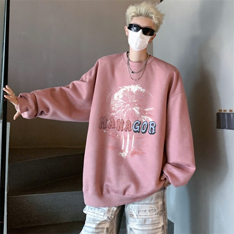 秋装复古美式水洗做旧重磅麂皮绒卫衣301B-JB1508-p45,男装卫衣,星座301B