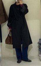 韩系风衣腰带款显瘦，女装风衣，韩昭昭 HZAZ