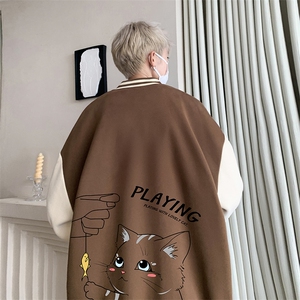 摇粒绒棒球服男大码开衫卫衣男夹克 BF86129-P65图片