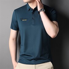 体恤商务休闲翻领polo衫宽松2023夏装新款体恤纯色中年男士保罗衫，男装T恤，电商B212（原钱塘6029）
