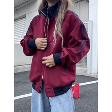 抖音得物高品质美式高街重磅结构设计拼接织带立领卫衣外套CM42，男装卫衣，电商A486