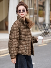 现货！小个子2025年冬季时尚潮流字母数字加厚洋气减龄棉衣棉服，女装棉衣/棉服，木橙西子