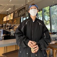 美式复古高街工装夹克休闲棒球服飞行员潮牌春秋季痞帅外套男生，男装夹克，星座716-3