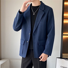 ins休闲毛呢大衣西服男韩版潮流痞帅气上衣港风潮牌单西外套，男装西服，星座505-2（原电商A260-1)