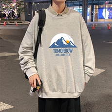 S6235-P28秋季圆领卫衣男大码韩版宽松长袖外套，男装卫衣，电商A040