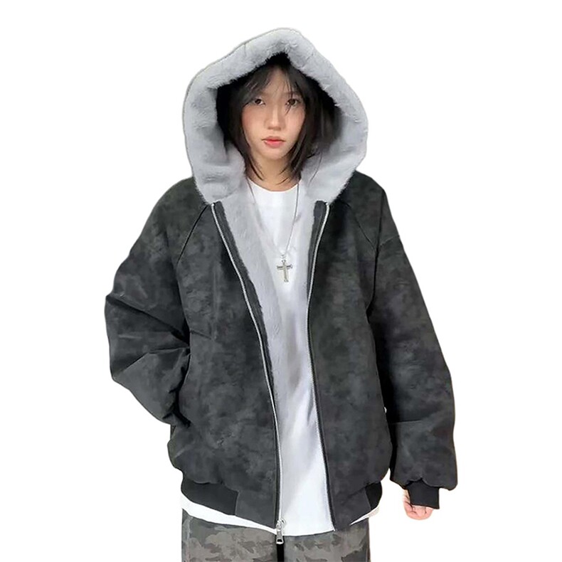 现货高品质美式高街冬季重磅座山雕大毛毛领pu皮棉衣男女加厚外套，男装皮衣，电商A443
