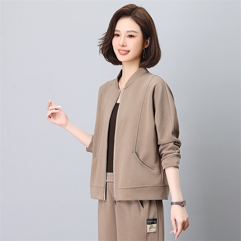时尚气质休闲立领宽松开衫外套女,女装短外套,依恋蒂丝