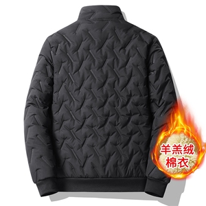 1018新款MY753-P35加绒爸爸装羽绒棉服羊羔绒加厚冬御寒保暖棉衣图片