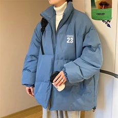 网络图现货美式潮牌印花立领拉链宽松保暖原版棉衣J408-P85，男装棉衣，星座715-7