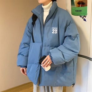 网络图现货  美式潮牌印花立领拉链宽松保暖原版棉衣J408-P85图片