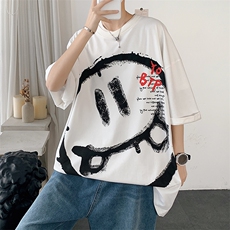 重磅港风短袖青少年学生百搭休闲潮流宽松T恤纯上衣DX200P45，男装T恤，星座1204-3