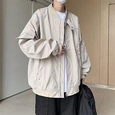 美式复古街头飞行员夹克棒球服男女宽松小众休闲工装外套HY159，男装夹克，星座1116A-1（原606A）