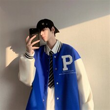 春季拼接棒球服外套男22026年新款韩版宽松bf夹克ins潮WT0572-p55图片