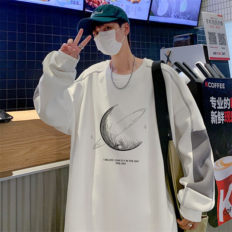 024春季新款圆领卫衣男休闲时尚印花长袖打底衫A168-MLWY07-TP45,男装卫衣,电商A168