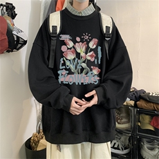 特P25控48秋冬新款男士圆领卫衣宽松休闲日常百搭上衣WQ2432，男装卫衣，电商B370