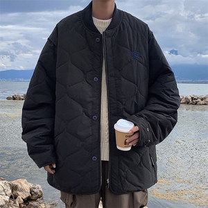 冬新港风复古重工刺绣棒球服男休闲潮流棉服棉衣保暖外套M52-P145,法式衣服搭配店铺图片