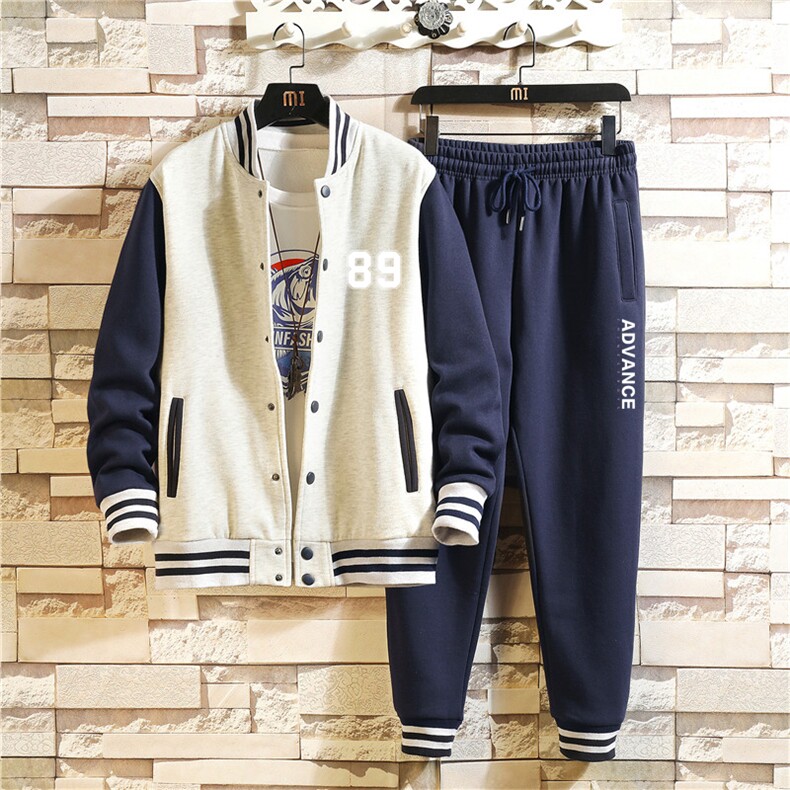秋季新款棒球服卫衣套装男女时尚班服套装XZ102A-4-8674-P95图片