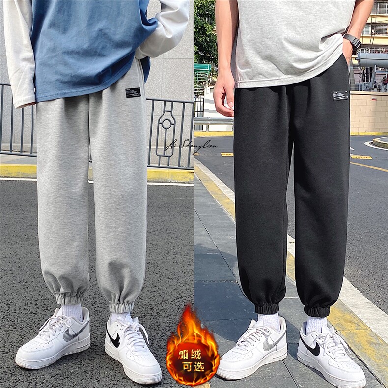 加绒2023秋冬卫裤高弹健康布聚酯纤维WK606-1-P25加绒批30,男装休闲裤,星座718-1