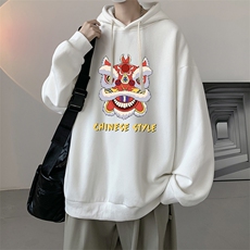 连帽卫衣男大码运动服帽衫外套WY2185-P35加绒款-P40，男装卫衣，电商A040