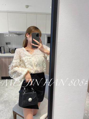 美巾涵秋季蕾丝衬衫，女装衬衫，美巾涵