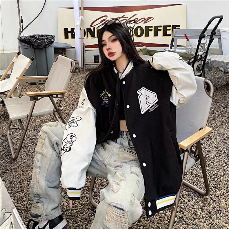 潮牌棒球服男春秋冬季2025新款ins宽松男女休闲夹克潮流秋季外套,男装夹克,星座601-2
