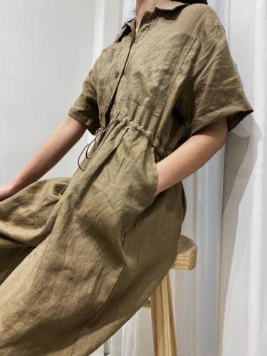 百分百纯亚麻连体裤，女装连体裤，E·呀