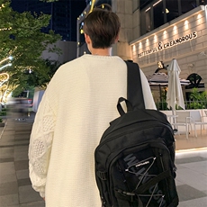 秋冬季麻花圆领毛衣男款宽松慵懒风加厚保暖潮牌针织衫，男装针织衫/毛衣，星座410-7