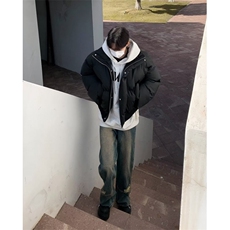 美式高街棉服男冬季痞帅宽松面包服外套潮牌设计感棉衣，男装棉衣，星座716-2