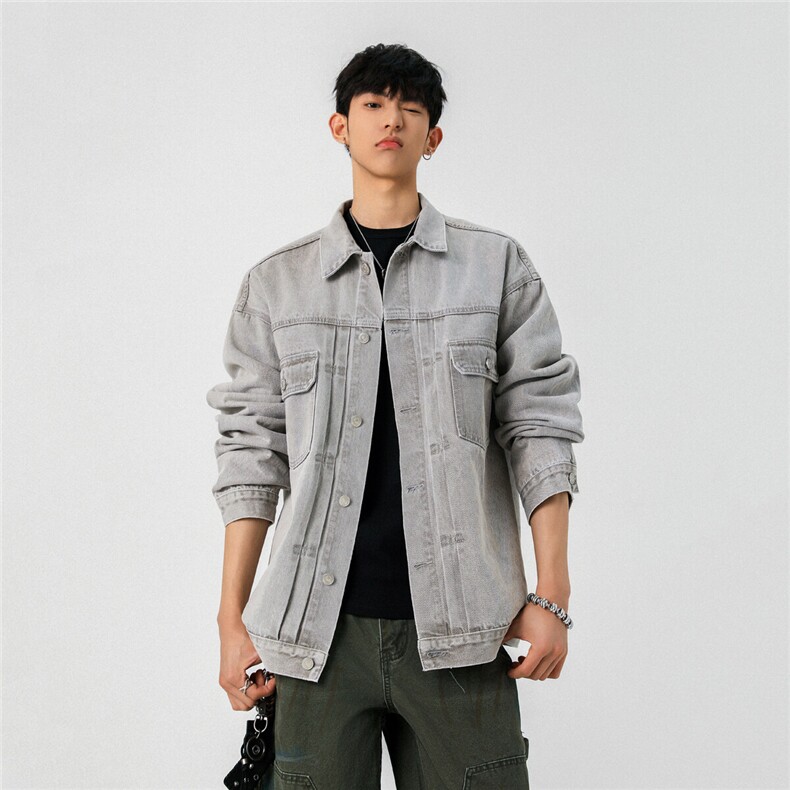 25款抖音品质牛仔夹克宽松韩版工装潮流水洗外套N995/P98148,男装夹克,星座202