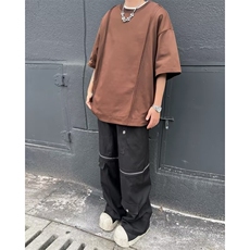 短袖t恤男装潮牌潮流超火宽松上衣服春夏季美式体恤，男装T恤，星座716-3