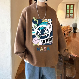 控68半高领毛衣男士大码针织衫男毛线衣男 M18275-P45 加绒款-P65图片