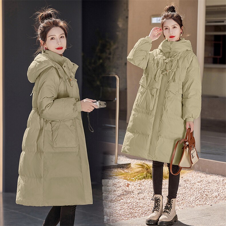时尚保暖女款长款羽绒服 修身显瘦 冬季必备单品图片