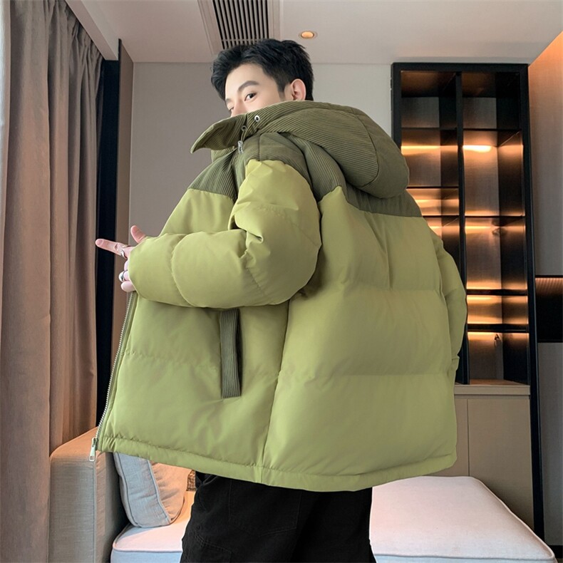 棉服撞色拼接灯芯绒外套男生冬季棉衣情侣装棉袄子M810-P85,男装棉衣,星座308B-2