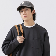 外27-2GANYOU日系四色纯色打底针织卫衣WY15-P65，男装卫衣，新杭派外27-2