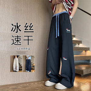 2025 HK25202冰丝版本 内景四面弹小狗长裤M-5XL HK25352-P35图片