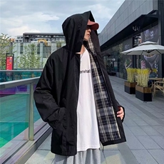 新款简约文艺ins潮流男青春流行方领百搭夹克长袖秋季潮慵懒W20，男装夹克，星座506