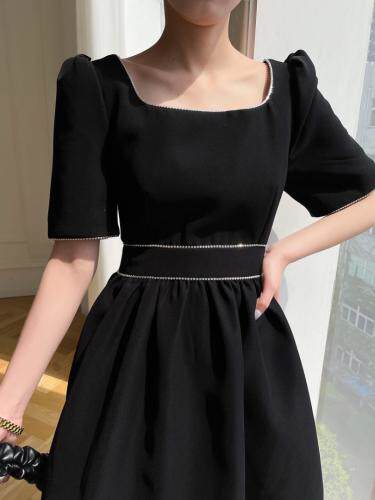 春季新款～方领钻边连衣裙，女装连衣裙，LION&CAT(2F)