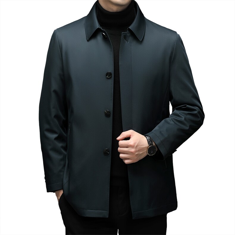 男士可脱卸内胆羽绒服冬季新款中年休闲上衣加厚保暖白鸭绒外套,男装羽绒服,电商B212（原钱塘6029）