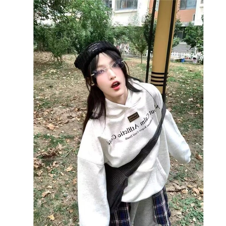 男士美式重磅连帽卫衣男秋季打底上衣男女同款情侣装2025新款男装,男装针织衫/毛衣,星座506A
