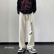 抖音品质春季新款大菠萝格300克宽松卫裤B315-K23410-特p30控58，男装休闲裤，电商B315
