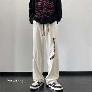 抖音品质春季新款大菠萝格300克宽松卫裤B315-K23410-特p30控58图片