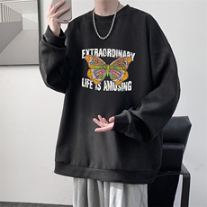 麂皮绒卫衣男大码重磅长袖t恤男JW81366-P35，男装卫衣，电商A040