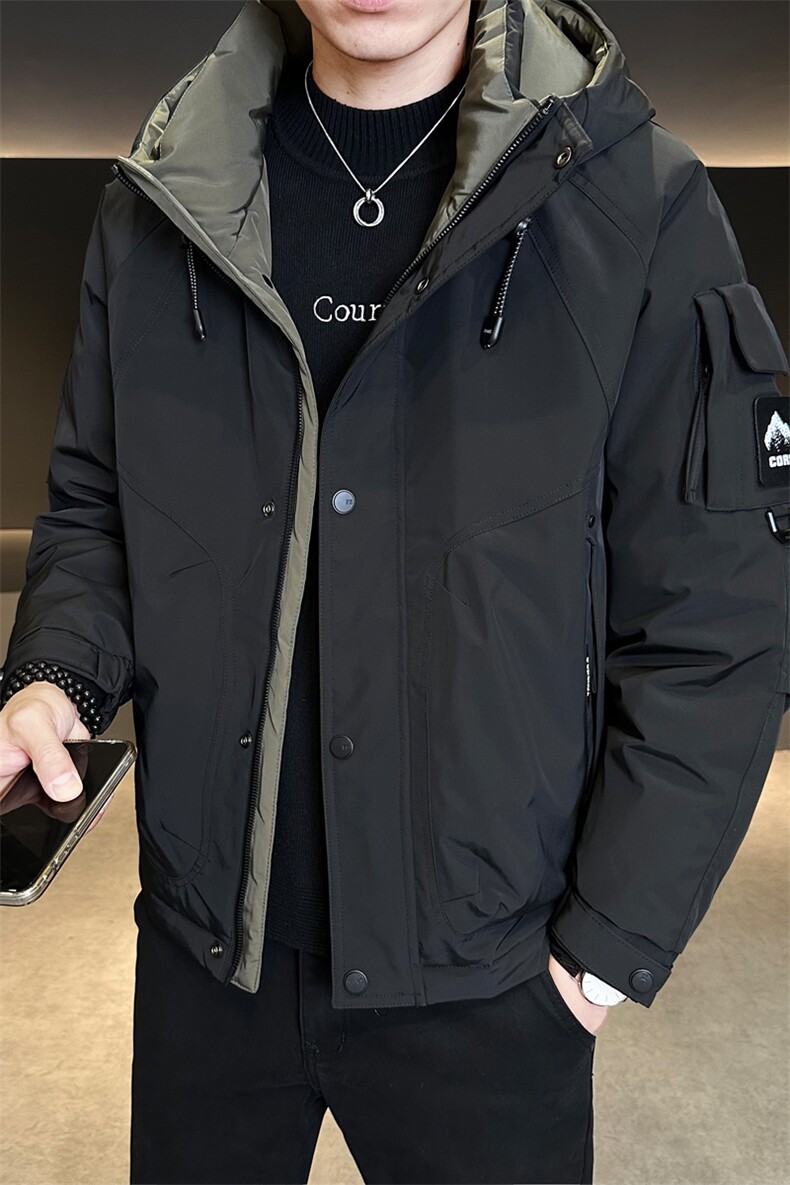冬季新款工装羽绒服男短款保暖羽绒外套夹克Y171-P215,男装夹克,电商A237