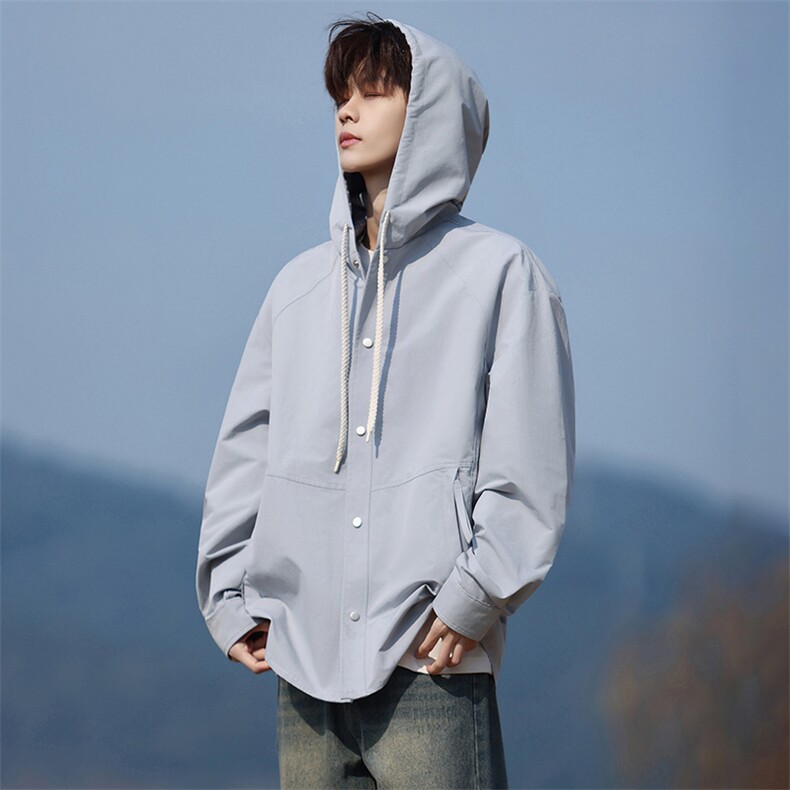 85815-P65M-8XL2026春季新款大码连帽开衫天丝棉衬衫外套，男装衬衫，星座109